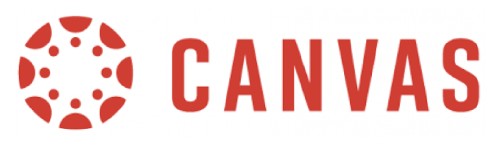 Screenshot of Canvas software icon and the word Canvas in red.