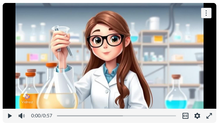 Scientist in laboratory holding beaker.